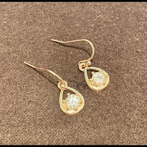 Rose Gold Tone Tear Drop Earrings